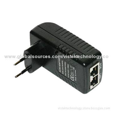 24W Wall Plug, 100Mbps, POE Safety